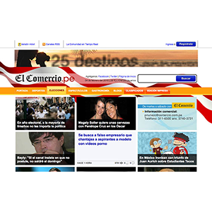 ElComercio.pe - Homepage Customization due to National Elections