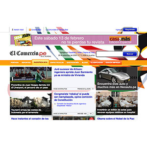 ElComercio.pe - Homepage Customization due to World Cup