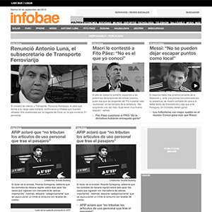 Infobae.com - Homepage High fidelity wireframe